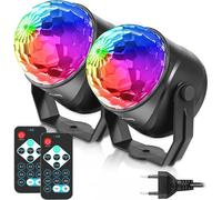 Boule Disco 2 Pack,Lumière Soirée Lampe De Scène Éclairage De Discothèque Projecteur Effet Spot Stade Télécommande Pour Fête,Soirée,Bar,Anniversaire,Club,Dj Disco,Cadeau,Enfants
