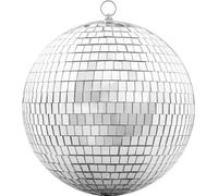 Boule disco 20 cm argent - Boule miroir pour décoration de fête et éclairage de piste de danse - Boule miroir réfléchissante pour la maison et les événements - argent
