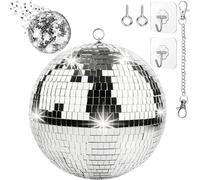 Boule disco, 25 cm, anneau suspendu, boule de disco, boule de disco, boule disco, décoration de fête, ruban bar, mariage, anniversaire et club