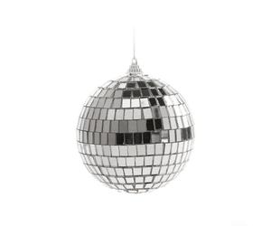 Boule Disco 4-7cm Argent Ornement pour arbre de Noël Effet Brillant | Fabriquée en polyéthylène et plastique Utilisable pour scène club mariage maison Crée un spectacle de lumière scintillant