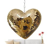 Boule disco à paillettes - Décoration lumineuse étincelante | Miroir à facettes avec crochet de suspension, reflète les lumières colorées, idéal pour les pistes de danse, les fêtes d'anniversaire et