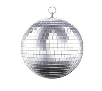 Boule Disco Boule de miroir rotative en verre réfléchissant, boule Disco suspendue 8 pouces, à paillettes, décor d'effet scène