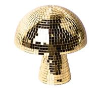 Boule Disco Champignon Effets Visuels Éblouissants, Plastique Premium, Reflets Colorés Idéal Pour Les Fêtes, Mariages (GOLD)