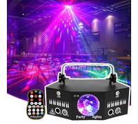Boule disco de scène, 96 modes changeants, télécommande, portée de 5 mètres, commande vocale, DMX, éclairage de scène LED RGBW, convient aux clubs, pistes de danse et fêtes.