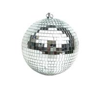 Boule Disco Deco Boule à facettes rotative en verre, effet disco coloré et brillant, idéale for les mariages, fêtes de Noël l'éclairage DJ(25cm)