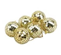 Boule Disco Deco Boule à facettes rotative en verre réfléchissant for DJ disco, éclairage, fête de Noël(12pc Pink-3cm)