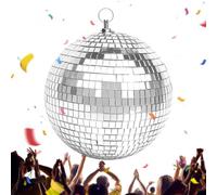 Boule disco d'extérieur Ornement de fête , large, argenté et réfléchissant