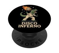 Boule Disco Dinosaure Humour drôle T Rex Danse rétro fête Blague PopSockets PopGrip Adhésif