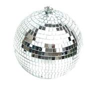 Boule Disco Effet d'éclairage de scène coloré 8 pouces 20Cm, miroir Disco, boule à paillettes, décor fête argenté léger