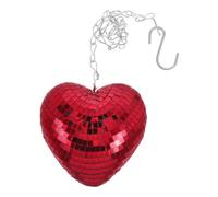Boule Disco en Forme De Cœur Boule Miroir Réfléchissante À Suspendre avec Chaîne pour La Saint-Valentin Les Fêtes Hippies des Années 70 Les Mariages Les Événements Rétro