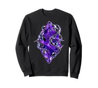 Boule Disco en Maille Violette foncée Y2K Club Festival Esthétique Sweatshirt