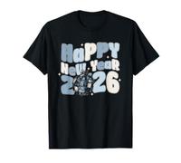 Boule Disco en Patchwork Happy New Year 2026 T-Shirt