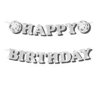 Boule Disco Joyeux Anniversaire, Décorations Fête d'Anniversaire Disco Petite Bannière de Joyeux Anniversaire Fournitures Fête d'Anniversaire Fête Prénatale Hippie des Années 70 et 80