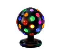 Boule disco LED rotative à 360 ° avec 34 couleurs vives pour fête d'enfants, anniversaire, mariage - Lumière disco de table avec câble Plug & Play