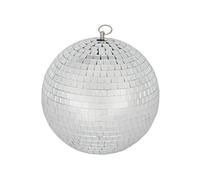 Fuzzix Boule à Facettes 20 CM, Disco Ball, DJ Light Effect, Boule Discothèque, Sphère en PVC, Boule Décoration Miroir, Eclairage Argenté, Sphère Club