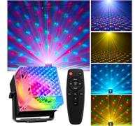 Boule disco, lumière de fête stroboscopique RVB avec télécommande, lumière de fête DJ contrôlée par la musique, éclairage de scène RVB avec télécommande, lumière de fête pour les fêtes dansantes