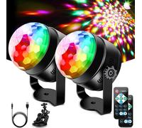 Boule Disco Lumières Disco Usb,6W Eclairage Lampe De Scène Dj Fête Led Discothèque Rgb+ Rose Jaune Blanc 7 Couleurs Projecteur Effet Télécommande Son Activé Pour Voiture Noël Fête Pub Mariage