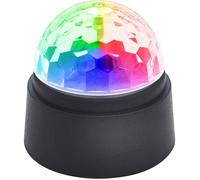 Boule disco lumineuse - Effet boule de cristal - Dimensions compactes 9x9 cm - Fonctionne avec 3 piles AA