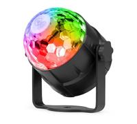 Boule Disco Lumineuse Fuzzix Tornado - 3 Watts RGB - 3 Modes de Musique - Effet Strobe - Support Ventouse