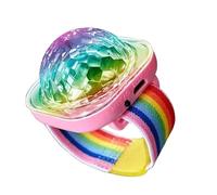 Boule disco lumineuse LED avec activation sonore sensible au son - Montre LED portable - Lampe LED stroboscopique - Bracelet rechargeable USB pour maison, chambre, voiture, Halloween