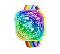 Boule disco lumineuse LED avec activation sonore sensible au son - Montre LED portable - Lampe LED stroboscopique - Bracelet rechargeable USB pour maison, chambre, voiture, Halloween