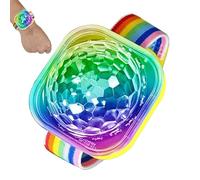 Boule disco lumineuse, montre lumineuse LED activée par le son - Boule disco magique, lumière disco, boule disco portable, boule à facettes USB, bracelet lumineux disco pour, décoration de mai