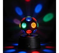 Boule Disco Lumineuse Rotation 360°, couleurs clignotantes, décoration