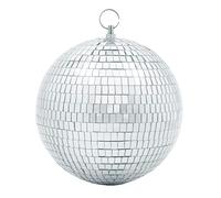 Boule disco miroir avec anneau de suspension de 20,3 cm - Grande boule disco argentée pour décorations de fête disco, fête sur le thème des années 70, DJ, mariage, anniversaire, Noël