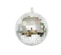 Boule Disco miroir en verre argent/or/rouge, décoration de gâteau de mariage, effet d'éclairage de scène de Club(Silver)