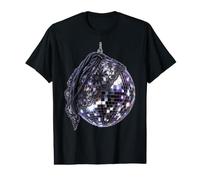 Boule Disco Noire en Dentelle voilée Noire Boudoir Gothique esthétique T-Shirt Graphique avec Valeur