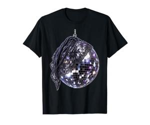 Boule Disco Noire en Dentelle voilée Noire Boudoir Gothique esthétique T-Shirt Graphique avec Valeur