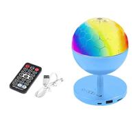 Boule Disco rotative avec lumières de fête, lampe Dj 7 couleurs activée par le son avec télécommande et haut-parleur Bluetooth