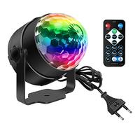 Boule Disco, SEBRUANC Mini LED Party Lights Contrôle de la musique DJ Rotatives Lampes de scène 3W RGB avec télécommande pour la maison, les fêtes d'anniversaire, les fêtes de Noël 1pc