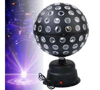 Boule disco tournante, éclairage de lampe de fête disco avec lumières LED, 9 couleurs, stroboscope à commande vocale intelligente, sphère LED rotative pour spectacles de lumière DJ, fêtes, éclairage,