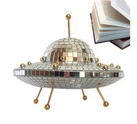 Boule Disco Volante - Boule Disco OVNI créative pour la décoration | Boule à facettes Effet Soucoupe Volante, décoration Scintillante pour Salon, décoration de fête, Halloween et Noël, Accessoires
