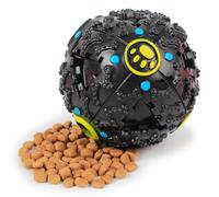 Boule Distributrice pour Chien, Jouet Qui Couine et Balance,Distributeur de Croquettes, Jouet de Mastication Résistant, Idéal pour Petit, Moyen, Grand Chien (90mm)