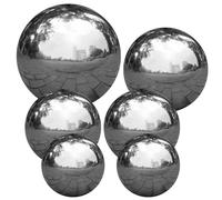 Boule d'observation en acier inoxydable 6 pièces boules d'argent 2&3&4&6" grosses boules brillantes réfléchissant miroir poli sphère de jardin pour la maison jardin étang ornement grosses boules brill