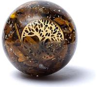 Boule d'orgonite oeil de tigre arbre de vie -- ±5.5cm
