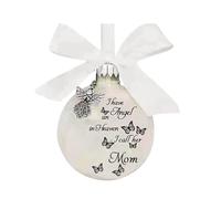 Boule D'ornement De Noël 2022, D'ornement Commémoratif pour La Perte d'un être Cher J'Ai Un Ange Au Paradis, J'appelle Sa Maman Papa Sœur Frère Nous Restons Ensemble