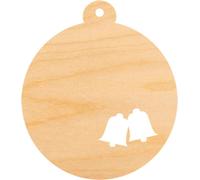 BOULE EN BOIS Pendentif en bois, Ornement Boule de Noël 6 cm - Cloches