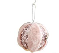 Boule en mousse de style européen classique avec paillettes, perles et paillettes pour sapin de Noël et fenêtre à suspendre (F)