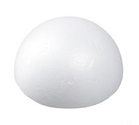 Boule en mousse, hémisphère rond solide vierge pour décoration de mariage, projets de bricolage, modélisation, arrangement floral, blanc (18 cm)