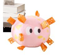 Boule en peluche pour chien grinçant, ballon de football pour chien avec sangles, balle interactive en peluche avec sangles - balle jouet à mâcher pour chiots pour réduire le comportement dis