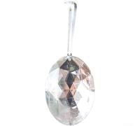 Boule en plastique à facettes style pierre précieuse 19 cm (argenté)