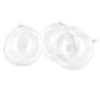 Boule En Plastique Cristal Transparent 8 Cm X 3 Pièces