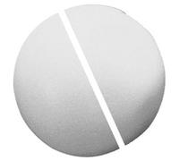 Rayher Hobby 3332300 Boule de polystyrène divisible 2 demi-coquilles Ø 18 cm Pour bricoler, coller, décorer et peindre