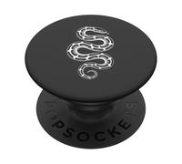 Boule enroulée Python Minimaliste Serpent Anthracite PopSockets PopGrip Adhésif