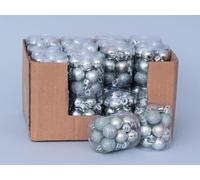 Boule Euronatale en PVC 20 mm, 1 unité, métal/Sat/Glit, comme indiqué sur la photo, unique