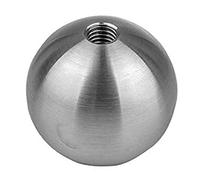 Boule filetée en acier inoxydable, 5 boules avec filetage M10 et demi-trou (M10 x 2 mm)