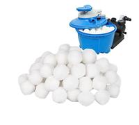 Boule filtrante de piscine - Absorbeur en mousse réutilisable - Pour systèmes de filtration à sable - Remplace le sable filtrant - Filtre de piscine flottant - Boule absorbante